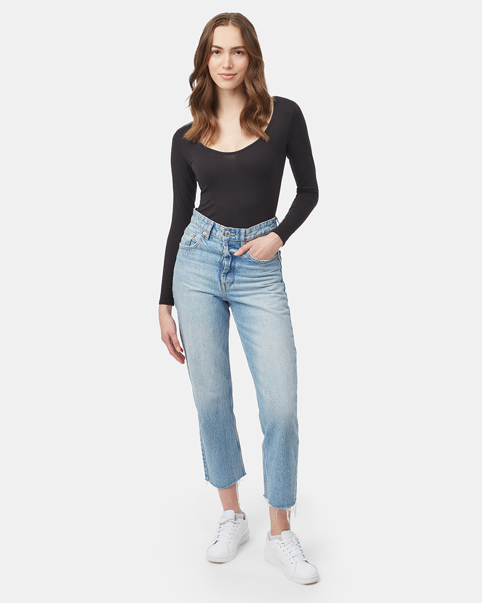 Scoop Neck Longsleeve Bodysuit