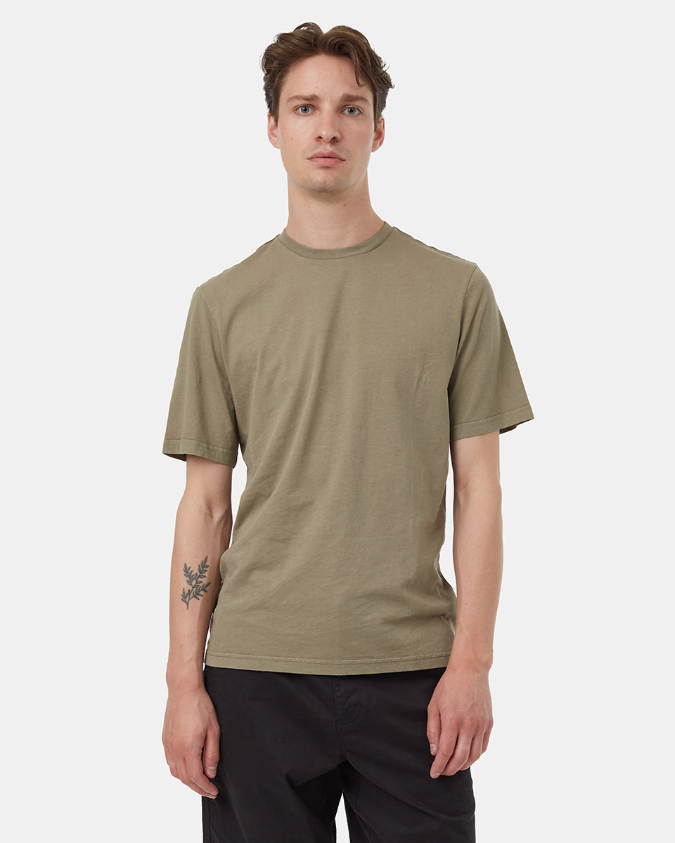 Regenerative Cotton Step Hem T-Shirt