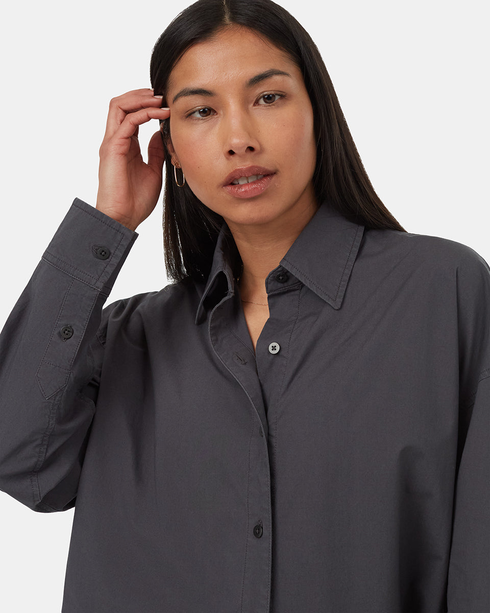 EcoStretch Cotton Oversized Shirt