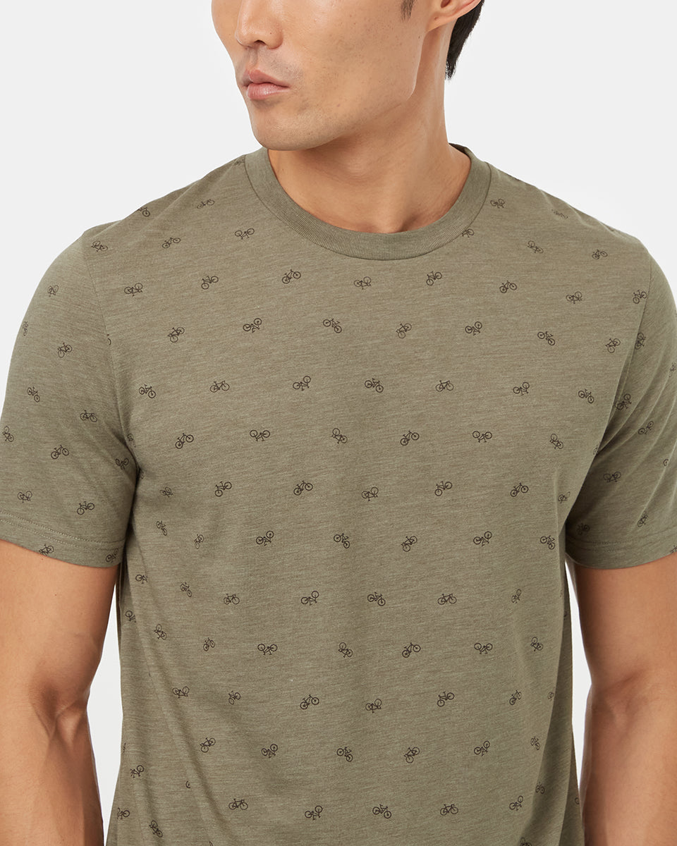 Bike Around Print T-Shirt
