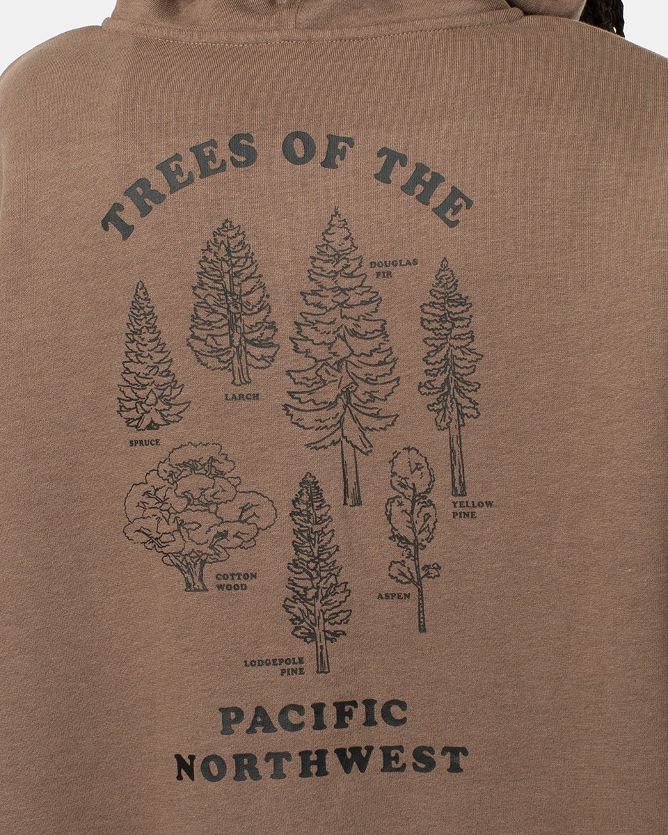 Tree Species Oversized Zip Hoodie