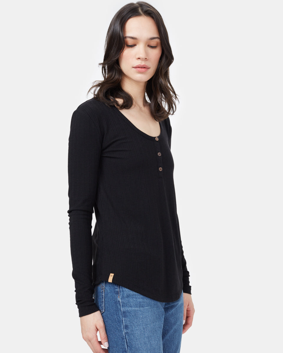 Ribbed Henley Longsleeve