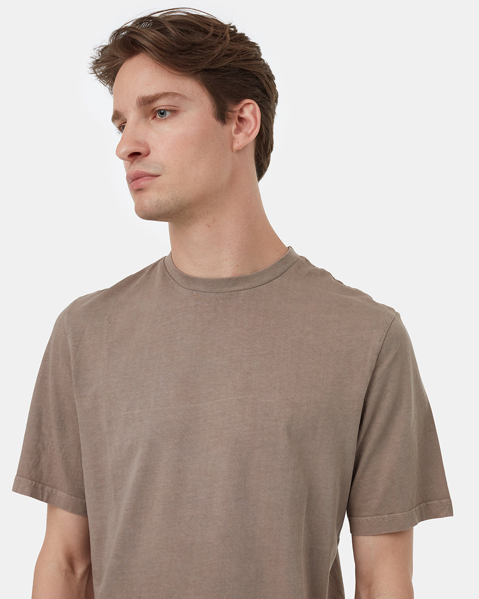 Regenerative Cotton Step Hem T-Shirt