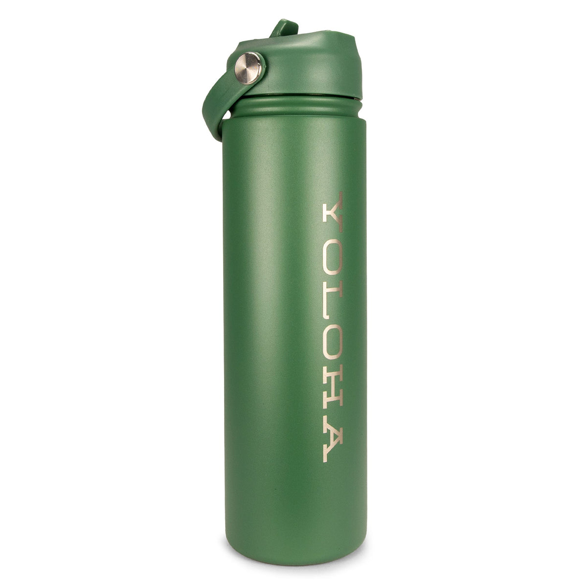 Green Cork Sleeve Bottle with Flip Straw Lid | 25oz
