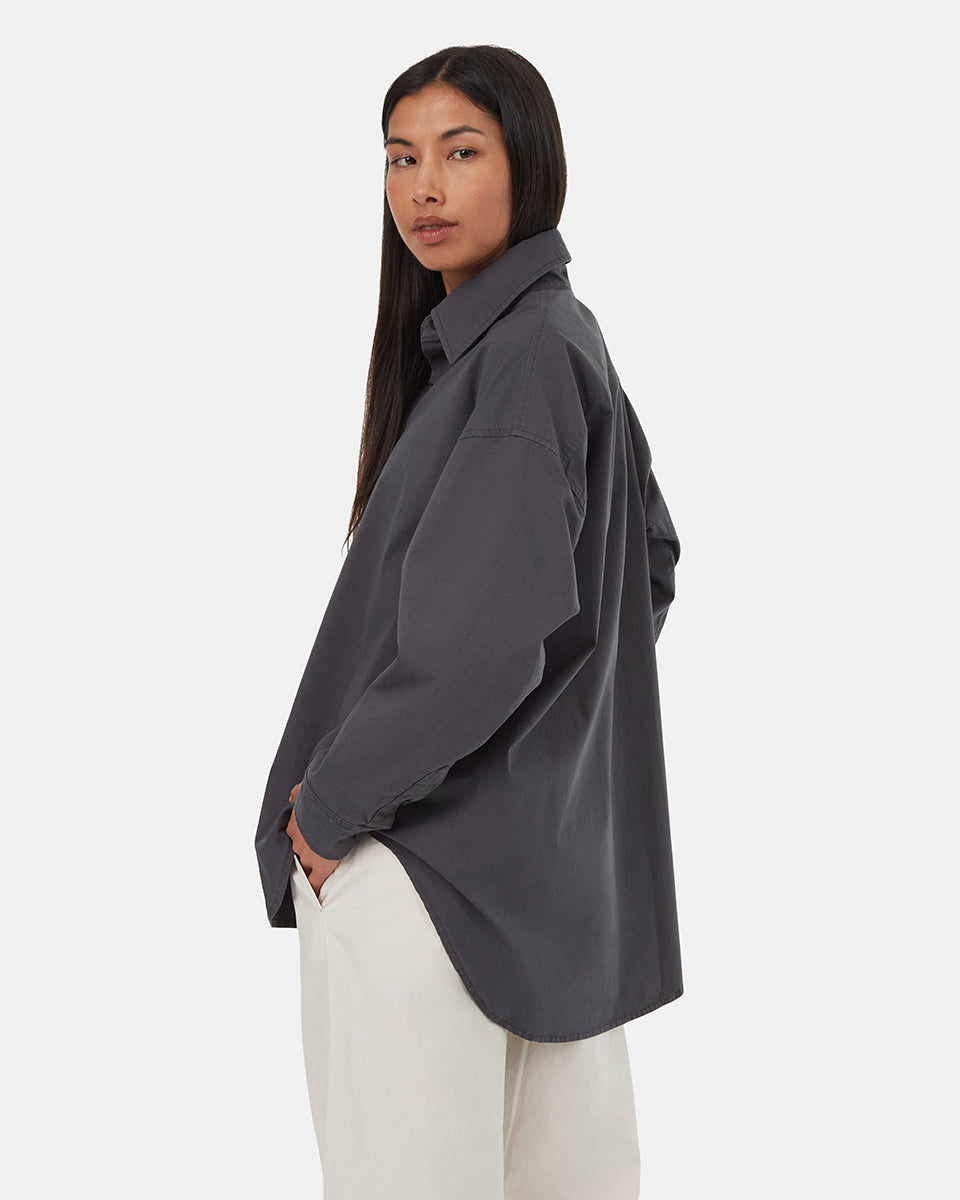 EcoStretch Cotton Oversized Shirt