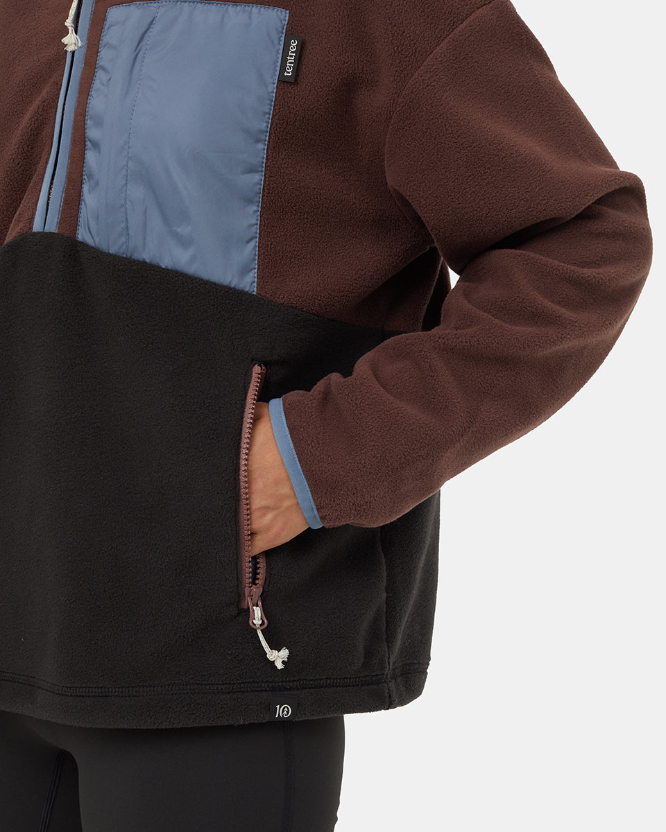 Recycled MicroFleece Contrast 1/4 Zip