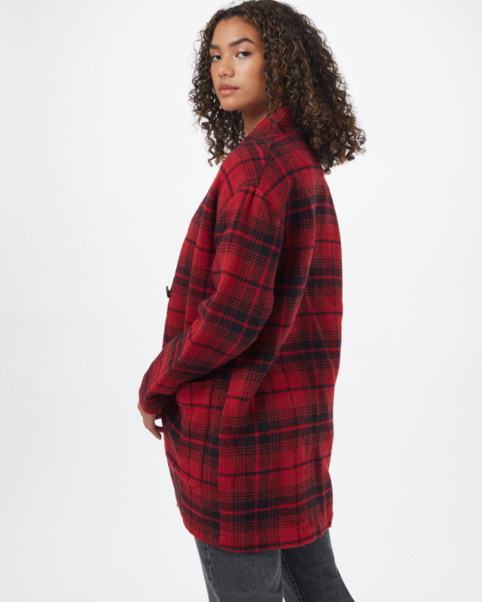 Flannel Cocoon Cardigan