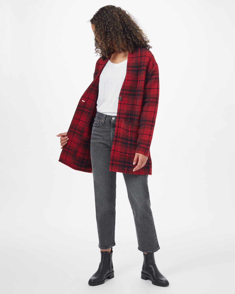Flannel Cocoon Cardigan