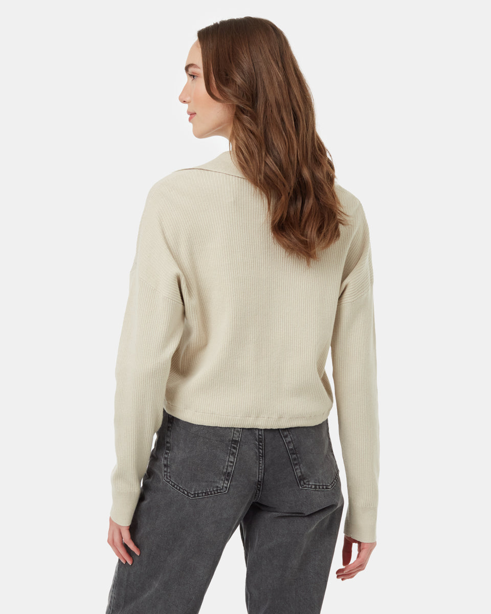 Highline Collared Cinch Waist Sweater
