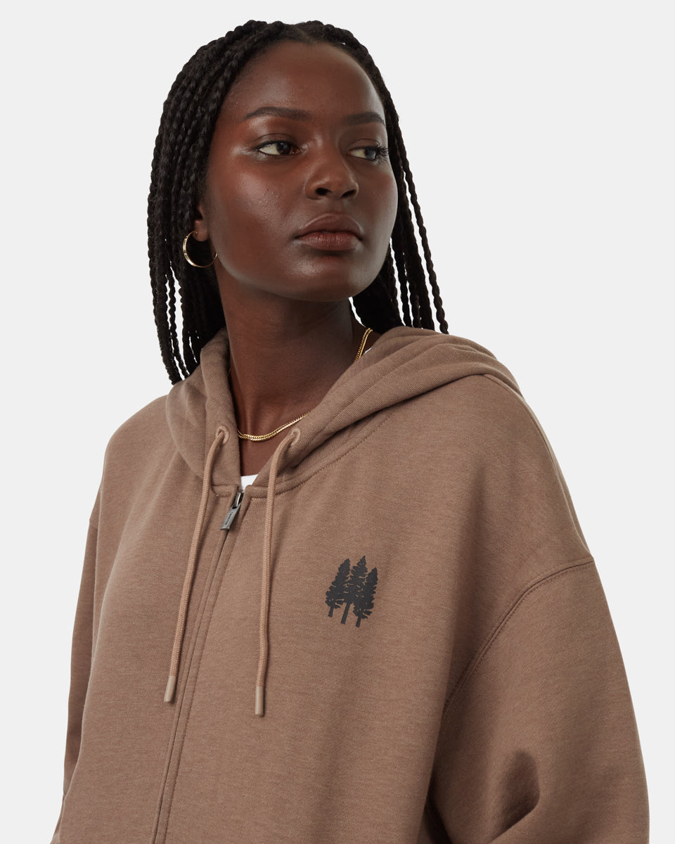 Tree Species Oversized Zip Hoodie