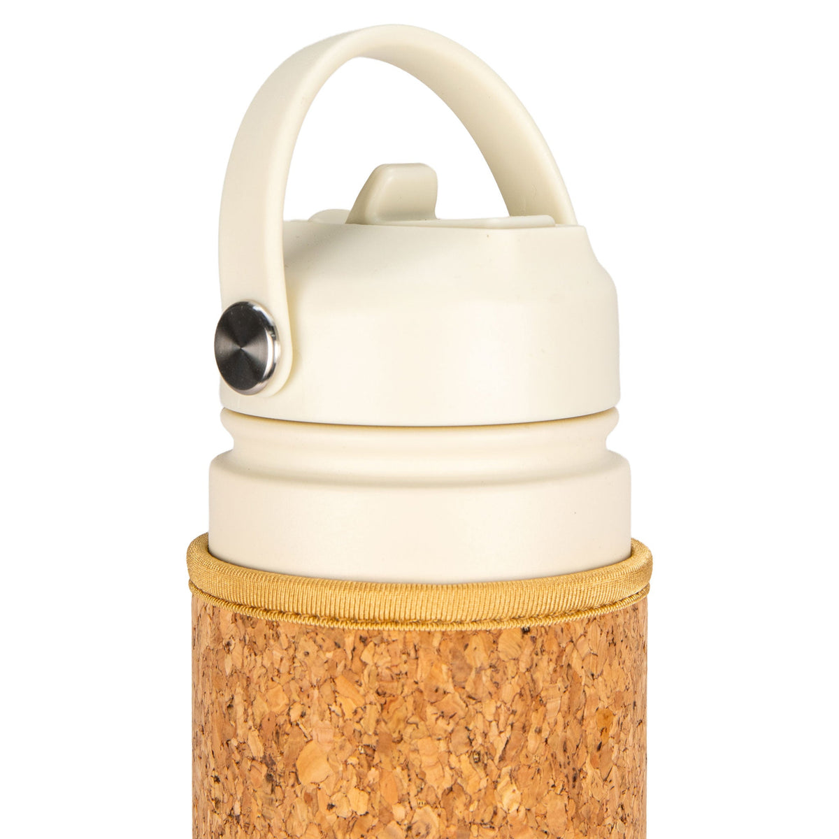 Cream Cork Sleeve Bottle with Flip Straw Lid | 25oz