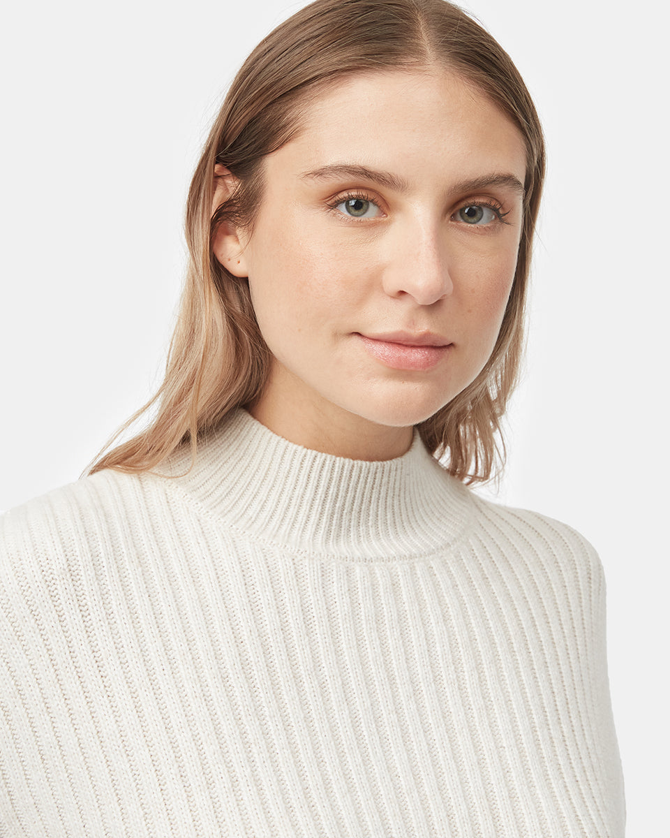 Highline Rib Cropped Mock Neck