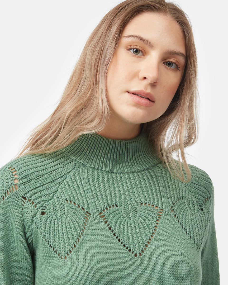 Highline Pointelle Turtleneck Sweater