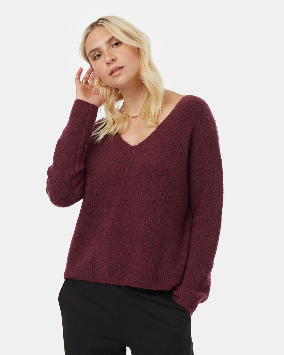 Highline Fuzzy V-Neck Sweater